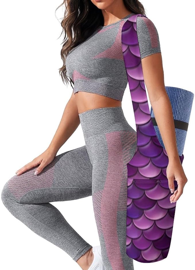 Meaudiwes Large Size Yoga Mat Bag with Long Strap, Yoga Mats Carrier Storage Bag, Exercise Mat Holder Accessories