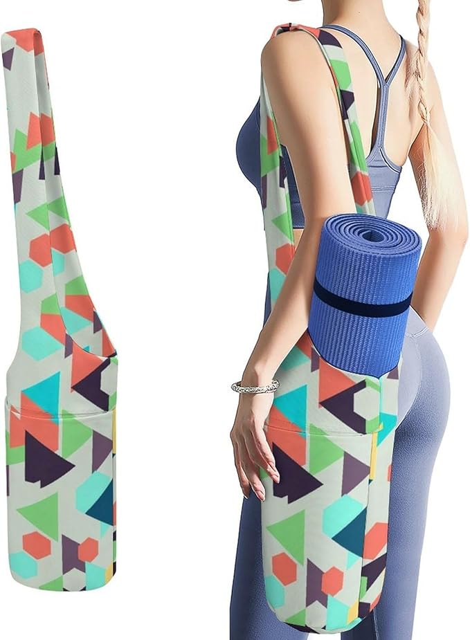 Meaudiwes Stylish Yoga Mat Bags Sports Yoga Totes Fits Most Size Mats Exercise Mat Carrier Storage Bag Yoga Gifts for Women