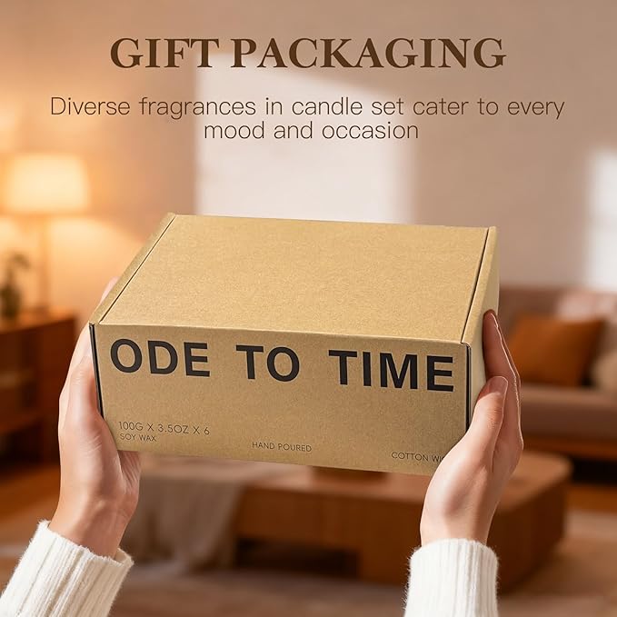6-Pack Scented Candles for Home, 3.5 Oz Soy Wax Candles Gift Set with Lavender Chamomile & Eucalyptus Mint for Brithday Gifts Women, HomeMeditation & Spa