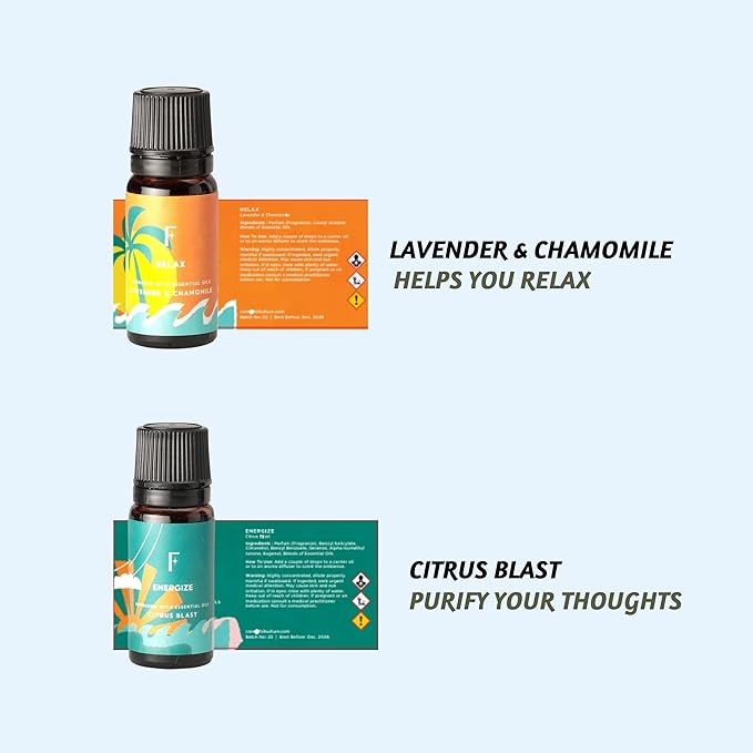 Folkulture AM to PM Essential Oils Set for Diffuser | Set of 6 Everyday Aromatherapy Oils | Palo Santo, Lavender, Sandalwood, Citrus & Balanced Blends | Home Fragrance Oils & Wellness Gift Set