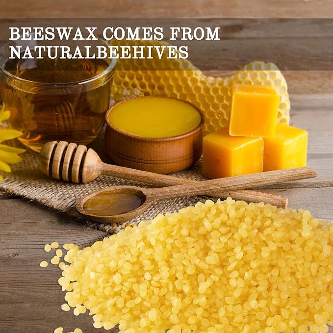 10 LB Yellow Beeswax Pellets - DIY Candle Making Kits, Magical Craft Making, Hand Care DIY Creams, Lip Balms and Soap Making Supplies (160 oz).