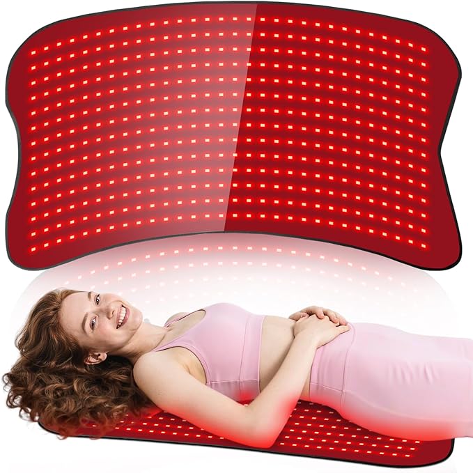 31.5''×24'' Red Light Therapy for Body, 41W 420LED Beads Wearable Red Infrared Light Therapy Wrap for Body, 660nm & 850nm, Auto Timer, Ideal for Shoulder Waist Back Body
