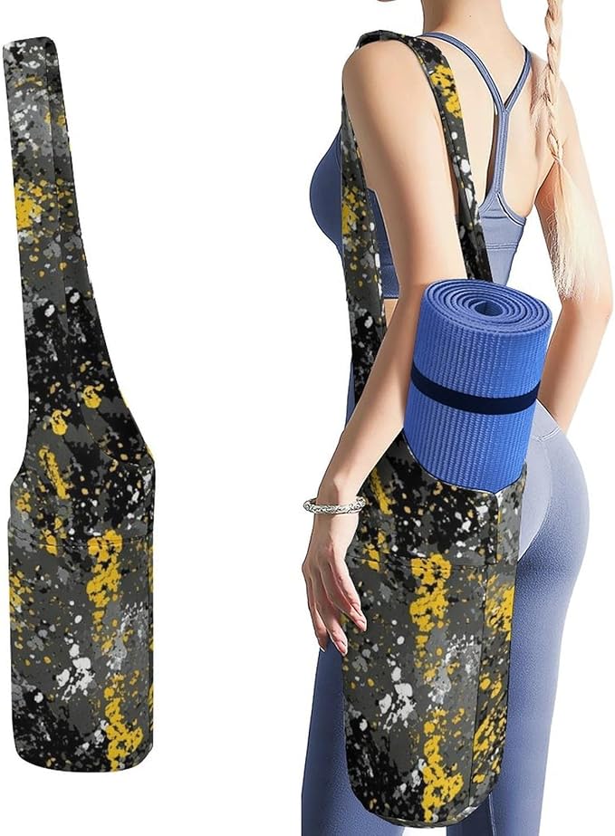 Meaudiwes Stylish Yoga Mat Bags Sports Yoga Totes Fits Most Size Mats Exercise Mat Carrier Storage Bag Yoga Gifts for Women