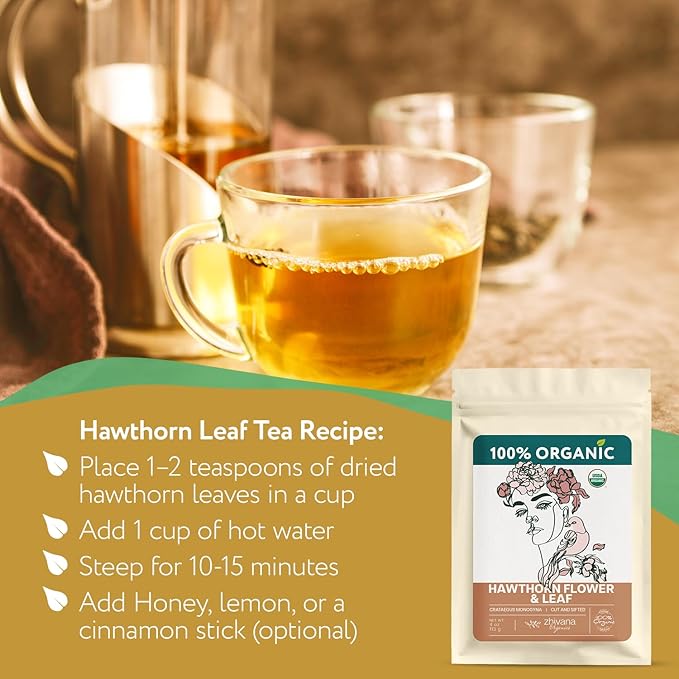 Super Value Pack 5 LB – Organic Hawthorn Leaf and Flower Tea - Hawthorne Leaves & Flowers for Herbal Tea – Natural Heart Health Support