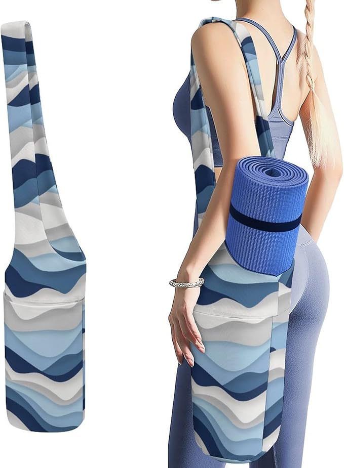 KKdskkds Fresh AvocadoYoga Mat Bag Large Opening Long Tote Yoga Mat with Pocket Fit Most Size Mats