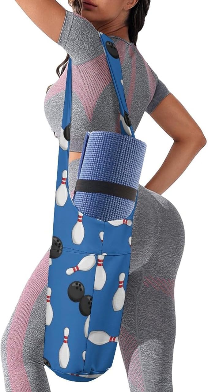 Aiyoolee Yoga Mat Bags, Large Tote Yoga Mat Carrier Holder with Water Bottle Pocket, Adjustable Shoulder Strap Storage Bag