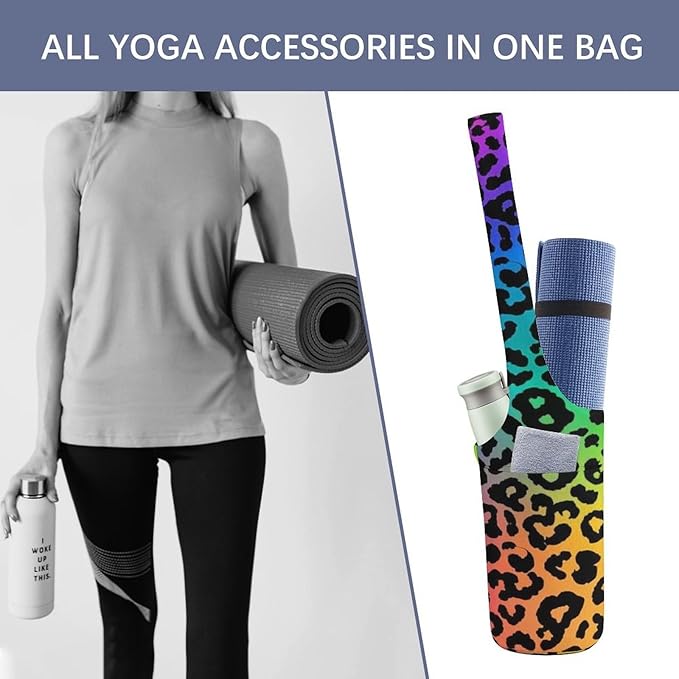 Meaudiwes Large Yoga Mat Bag Fit Most Size for Ladies Yoga Mats Carrier Bags Multi-Functional Exercise Mat Holder Storage Bag
