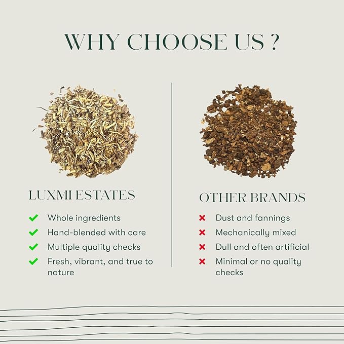 Luxmi Estates - Rooibos Chai - Organic Rooibos Tea with Spices - Loose Leaf - 100g (50 Cups), Limited Fall Tea with Cinnamon, Cardamom and Clove, Perfect for Relaxation