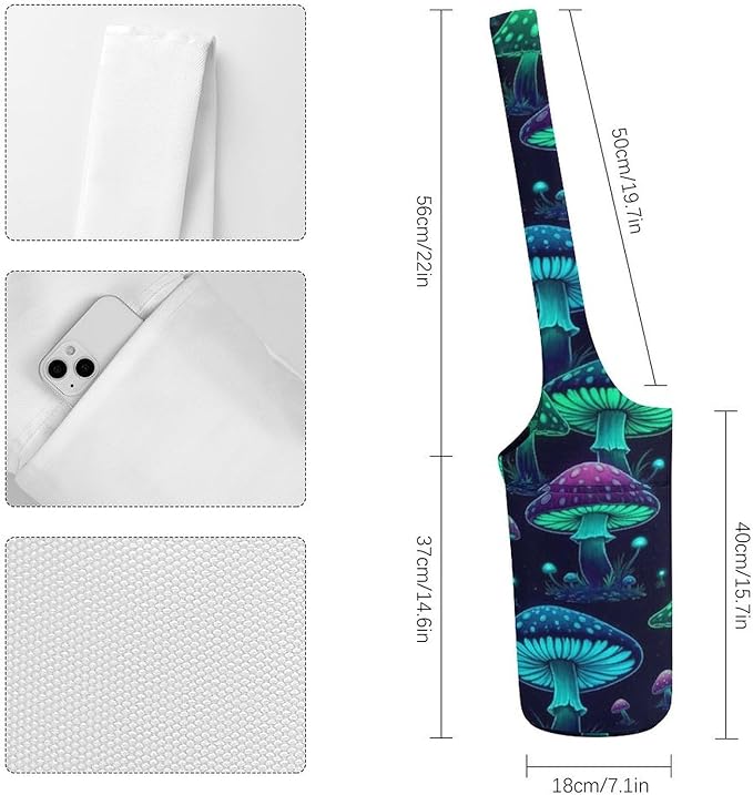 Aiyoolee Yoga Mat Bag with Large Pocket, Strap Bag Carriers for Women