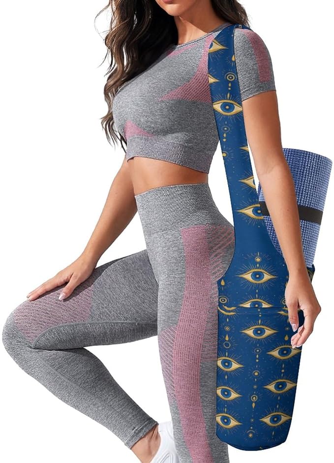 KKdskkds Lovely Pig And HeartYoga Mat Bag Large Opening Long Tote Yoga Mat with Pocket Fit Most Size Mats
