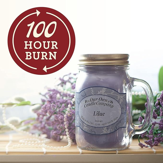 Our Own Candle Company, Very Berry Scented Mason Jar Candle, 100 Hour Burn Time, 13 Ounces