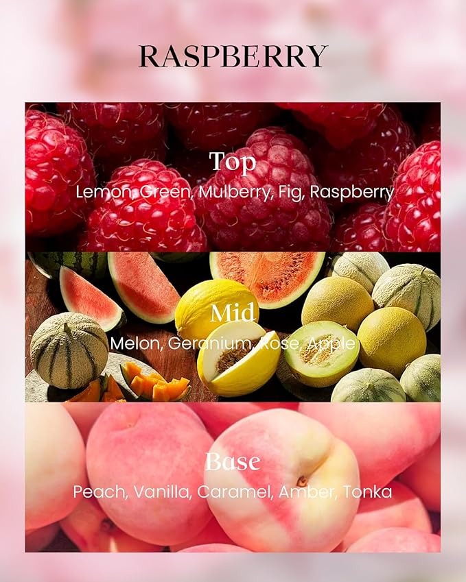 M&SENSE Raspberry Soy Candles, Vegan Non Toxic 8.1oz 42-Hour Burn Time, Winter Aromatherapy Candle for Relaxing Stress Relief, Housewarming New Year Gifts