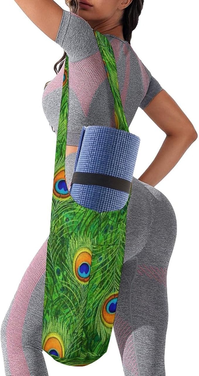 Meaudiwes Large Yoga Mat Bag Fit Most Size for Ladies Yoga Mats Carrier Bags Multi-Functional Exercise Mat Holder Storage Bag