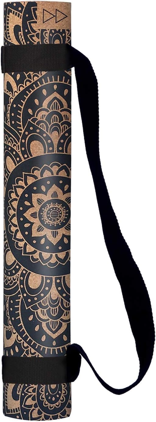 YOGA DESIGN LAB | The Cork Yoga Mat | Eco Luxury | Ideal for Hot Yoga, Power, Bikram, Ashtanga, Sweaty Workouts | Studio Quality | Includes Carrying Strap!