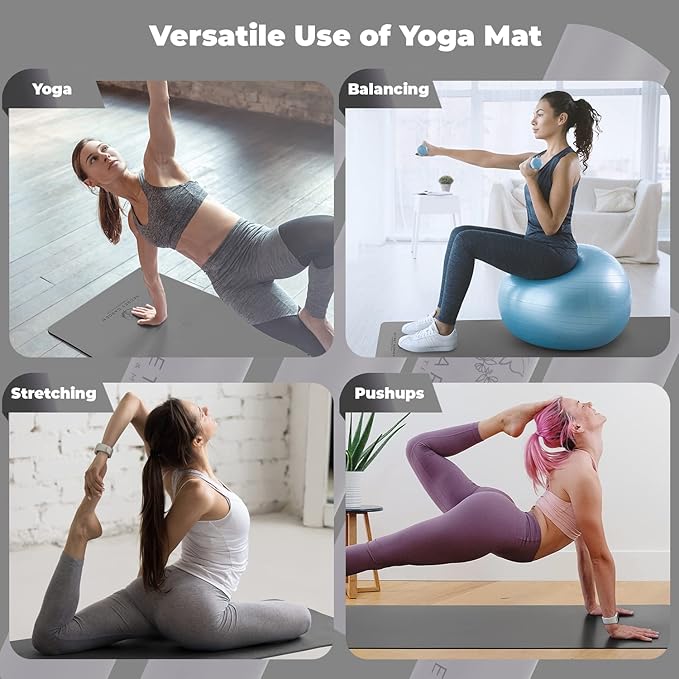 Secret Garden Blossom Exercise Mat 5mm Thick Non-Slip for Yoga, Pilates & Meditation