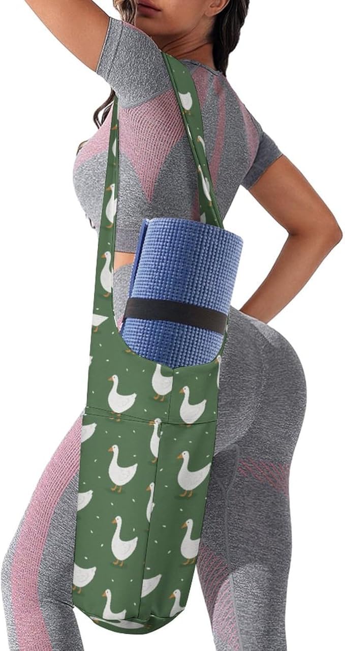 KKdskkds Vintage RoseYoga Mat Bag Large Opening Long Tote Yoga Mat with Pocket Fit Most Size Mats