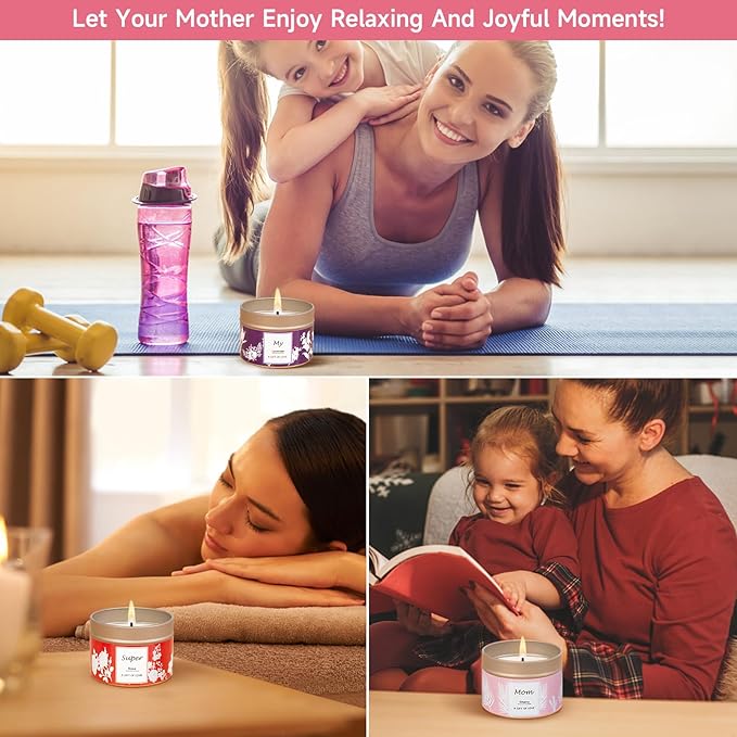 Scented Candles Gifts for Women, 3 Pack 2.6 oz Natural Soy Aromatherapy Candles for Women, Exquisite Candles Set Gift, Small Candle Gift for Mother's Day, Birthday, Christmas