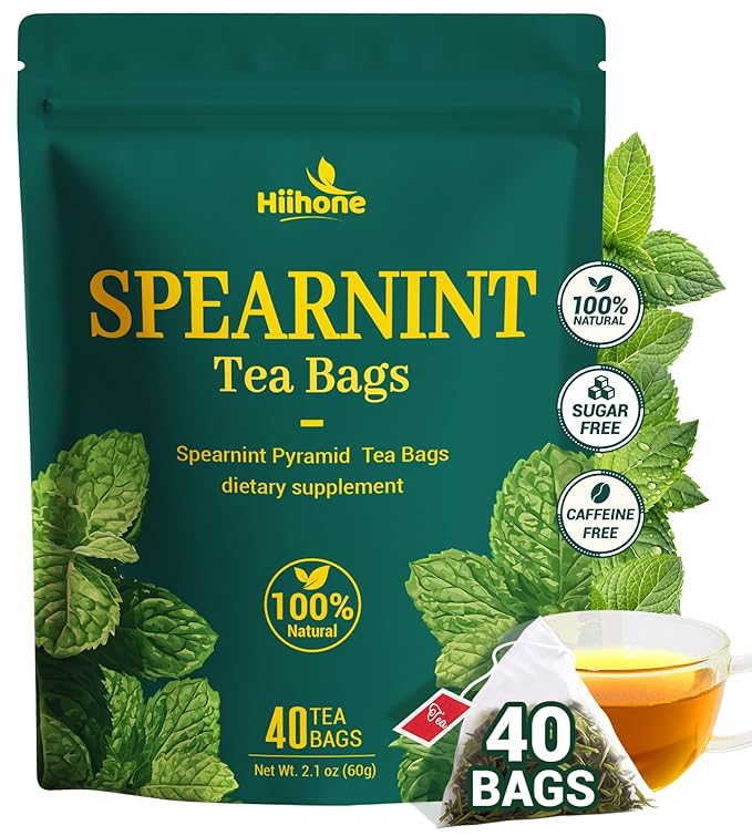 Spearmint Leaf Herbal Tea - Caffeine Free, 40 Tea Bags