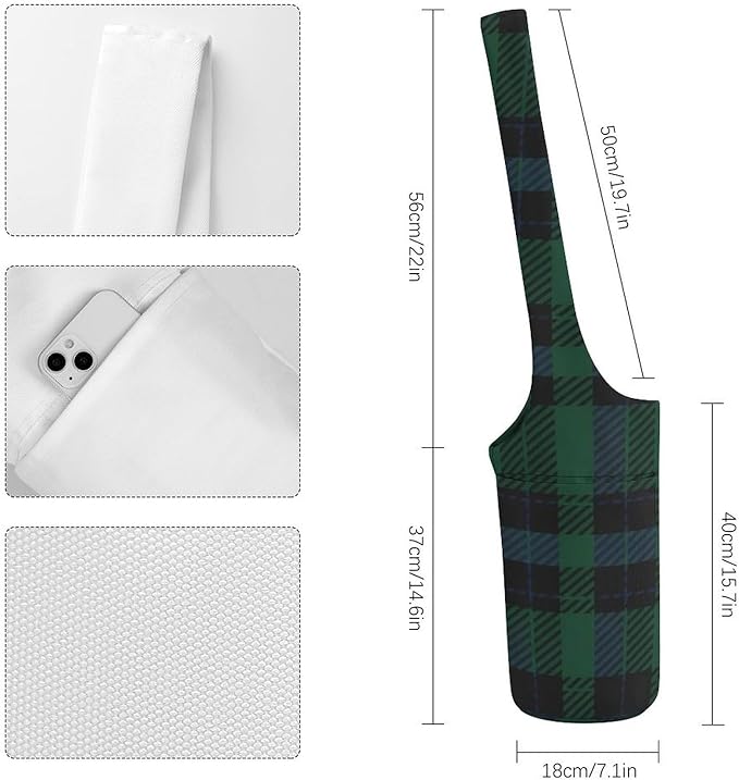 Aiyoolee Yoga Mat Bags, Large Tote Yoga Mat Carrier Holder with Water Bottle Pocket, Adjustable Shoulder Strap Storage Bag