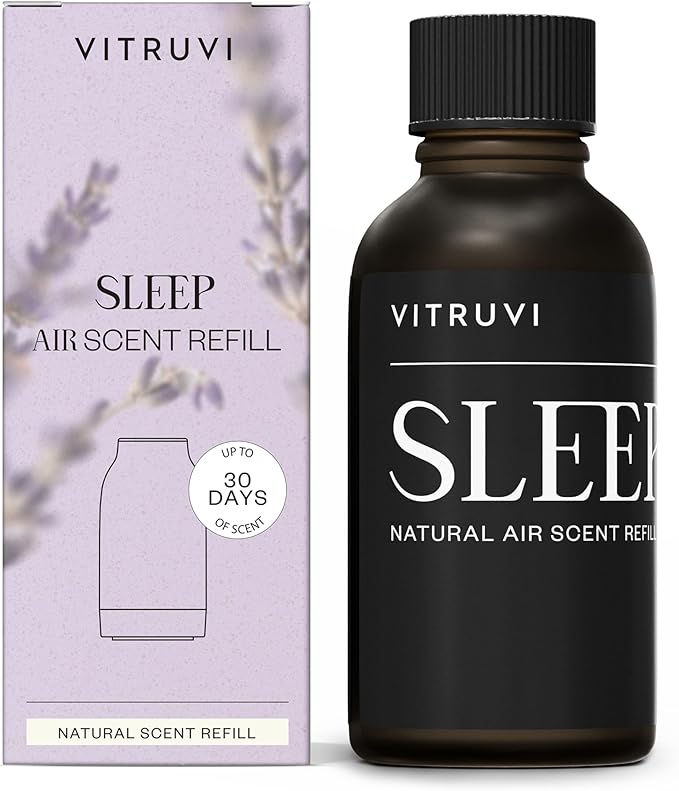 Vitruvi Sleep Scent Refill for Air Diffuser – Calming Essential Oil Blend for Bedtime – Waterless Diffusing Compatible Only with Vitruvi Air Waterless Diffuser | 01 Fl Oz. (Pack of 1)