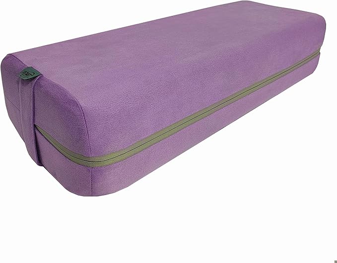 NGT new guide steps Yoga Bolster Pillow for Meditation and Support - Rectangular Yoga Cushion Foam Wedges Washable Suede Pillowcase for Men and Women with Carry Handles.…