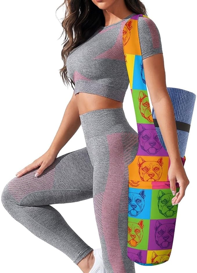 Aiyoolee Yoga Mat Bag for Women with Large Pocket, Yoga Gifts Accessories with Adjustable Shoulder Strap for Workout Stuff
