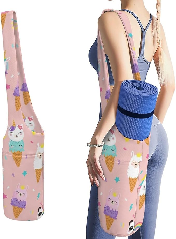 Meaudiwes Large Size Yoga Mat Bag with Long Strap, Yoga Mats Carrier Storage Bag, Exercise Mat Holder Accessories