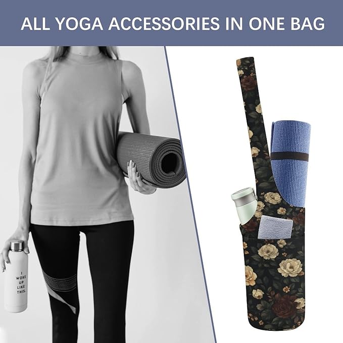 KKdskkds Fantasy Evil EyesYoga Mat Bag Large Opening Long Tote Yoga Mat with Pocket Fit Most Size Mats