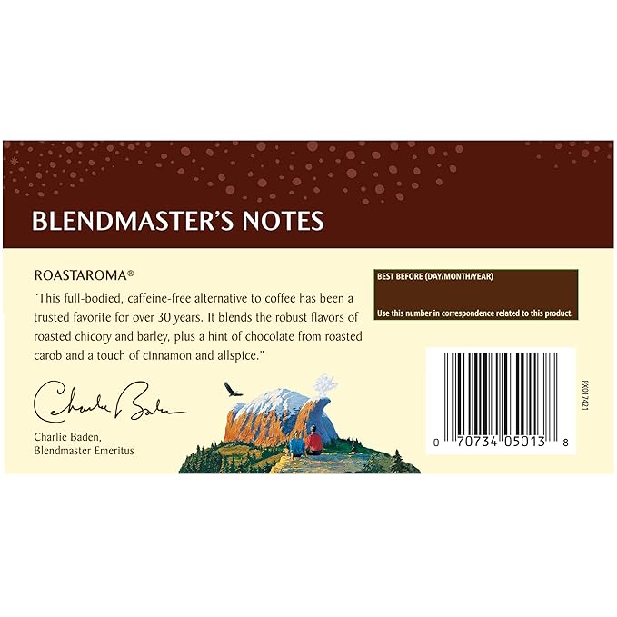 Celestial Seasonings Herbal Tea, Roastaroma, Caffeine Free, 3.3 Ounce 20 Count (Pack of 6)