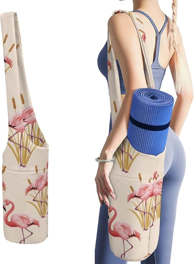 Meaudiwes Stylish Yoga Mat Bags Sports Yoga Totes Fits Most Size Mats Exercise Mat Carrier Storage Bag Yoga Gifts for Women
