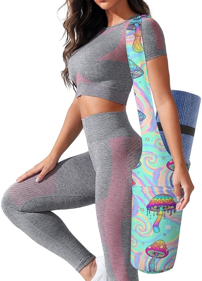 Meaudiwes Large Yoga Mat Bag Fit Most Size for Ladies Yoga Mats Carrier Bags Multi-Functional Exercise Mat Holder Storage Bag
