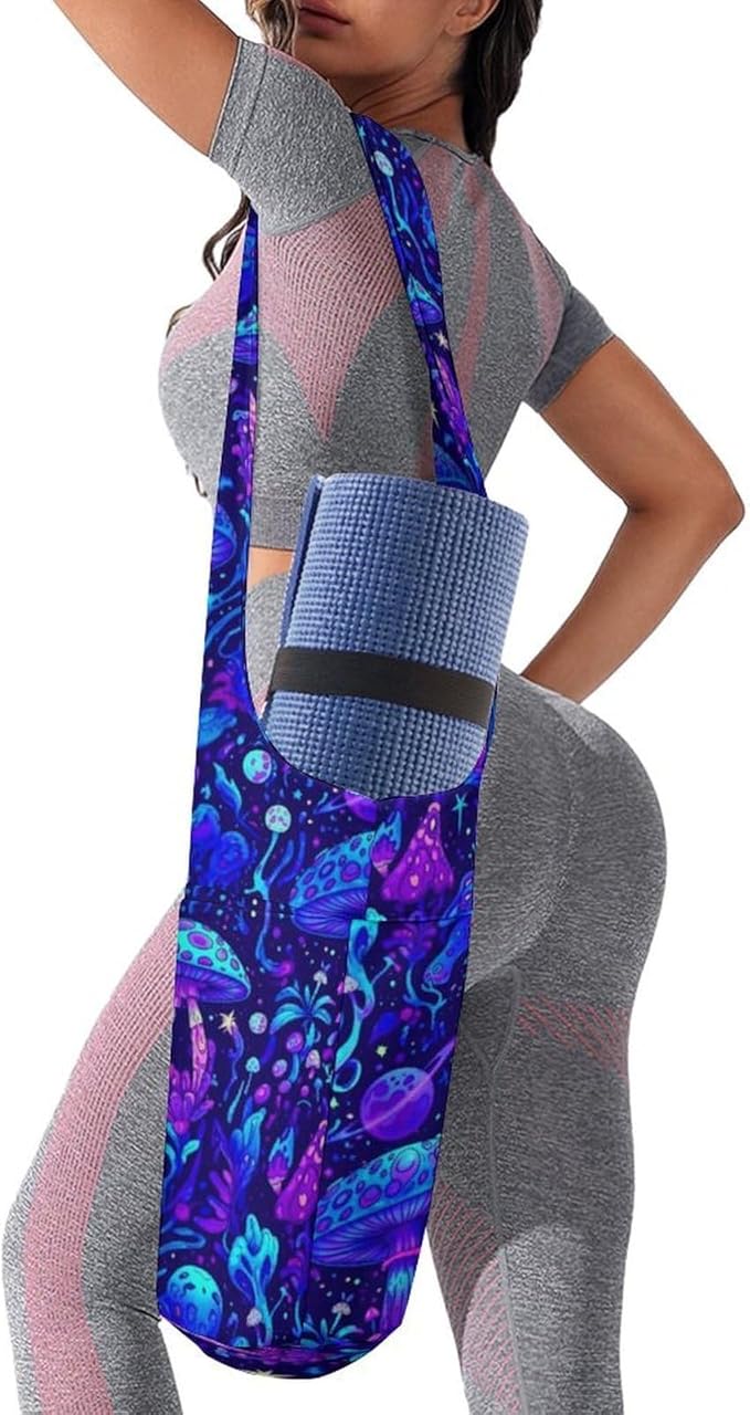Meaudiwes Large Yoga Mat Bag Fit Most Size for Ladies Yoga Mats Carrier Bags Multi-Functional Exercise Mat Holder Storage Bag
