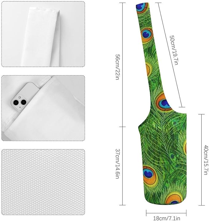 Meaudiwes Large Yoga Mat Bag Fit Most Size for Ladies Yoga Mats Carrier Bags Multi-Functional Exercise Mat Holder Storage Bag