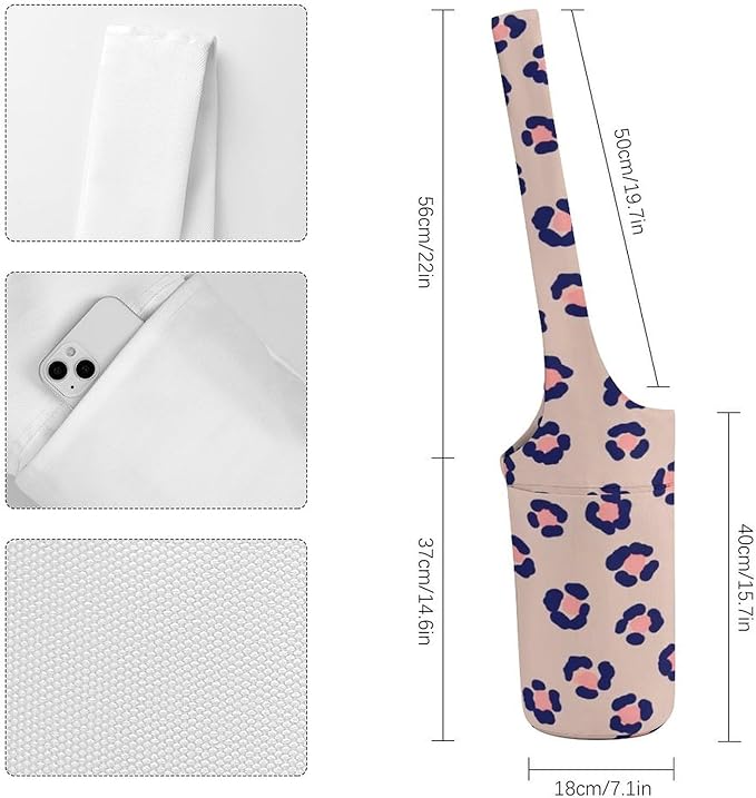 Meaudiwes Stylish Yoga Mat Bag for Women Exercise Mat Holder with Shoulder Strap Yoga Mats Totes Sports Storage Bag