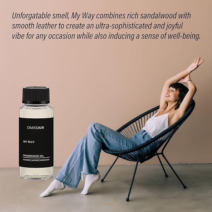 My Way Hotel Diffuser Oil & Home Luxury Fragrance Scents -120ml- Comforting Sandalwood, Cedarwood & Iris - Aromatherapy Oil Blends My Way Fragrance Essential Oils for Diffuser