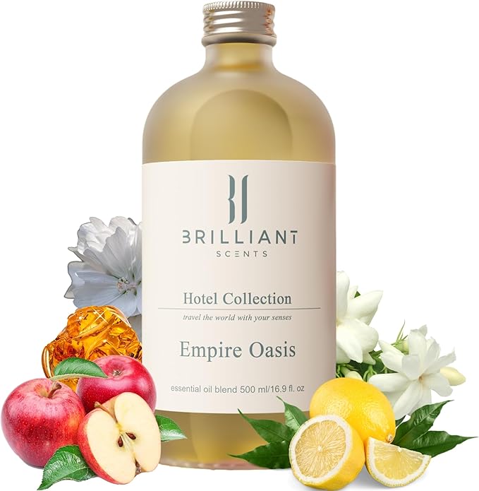 Brilliant Scents Diffuser Oil Refill, Inspired by Caesars Palace, Hotel Series Aroma Scents, Essential Oils Set for Home, Fragrance Oil for Candle Making, Home, 50 ML, Empire Oasis