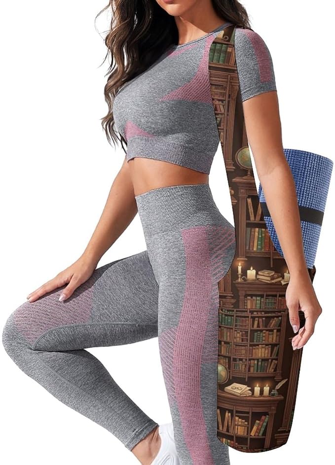 Aiyoolee Yoga Mat Bag for Women with Large Pocket, Yoga Gifts Accessories with Adjustable Shoulder Strap for Workout Stuff