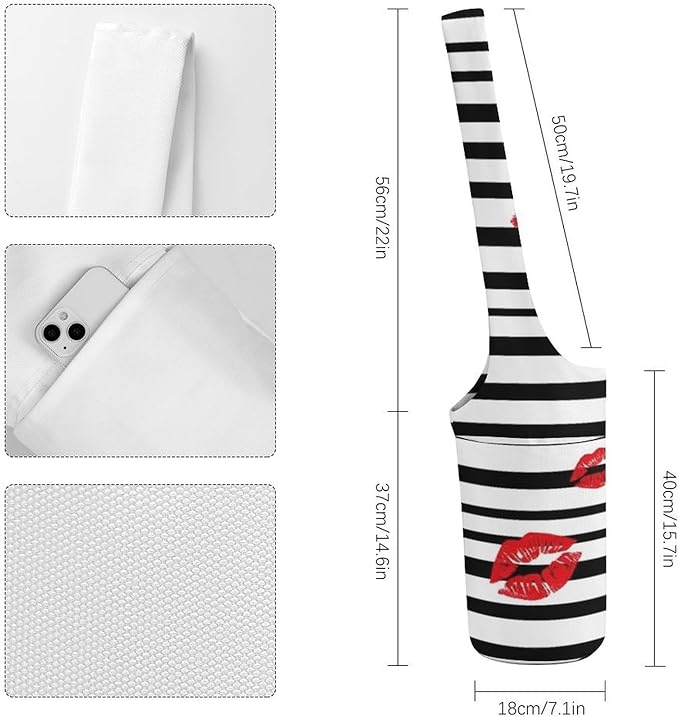 Aiyoolee Yoga Mat Bag Large Tote Carrier Holder with Water Bottle Pocket Yoga Bags
