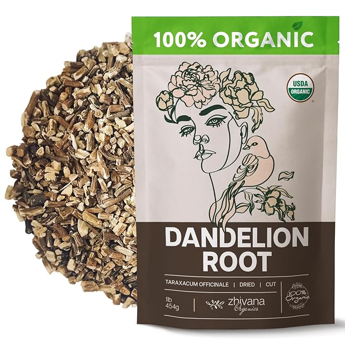Dandelion Root Tea Loose (16 oz.) – Organic Dandelion Root Herb - Te de Diente de Leon Organico Natural - Liver Cleanse, Digestion, Liver Detox