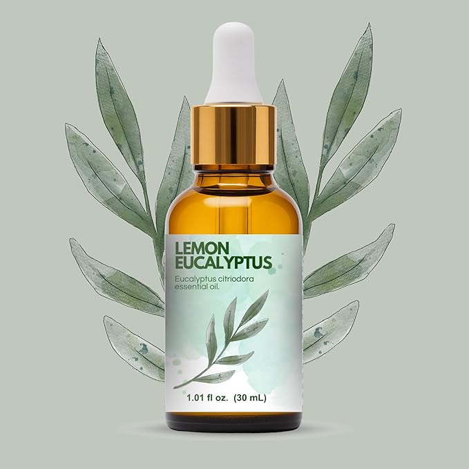 Lemon Eucalyptus Essential Oil (Corymbia Citriodora) – 100% Pure & Undiluted Citrus Aroma for Diffusers, Massage (Dilute) & DIY | Essential Oils for Humidifiers (Pack of 4 × 1.0 fl oz Each)