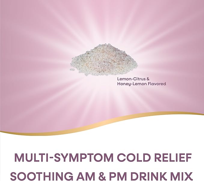 Nature's Way Umcka Cold Relief Hot Drink, Homeopathic, Clinically Proven Pelargonium Sidoides 1X, for Cough, Congestion, Sore Throat, Stuffy Nose, Day & Night Formula, 12 Packets (Packaging May Vary)