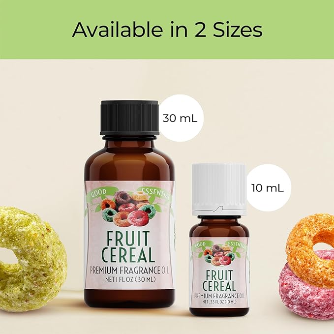 Good Essential Professional Fruity Cereal Fragrance Oil 1 fl oz (30ml) for Candles, Soaps, Lotions, Perfume, Diffuser, Candle Making, Scented Oils