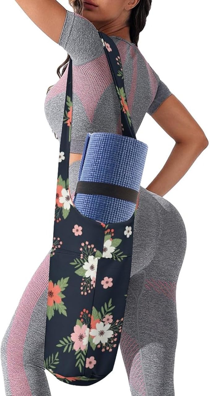Meaudiwes Large Size Yoga Mat Bag with Long Strap, Yoga Mats Carrier Storage Bag, Exercise Mat Holder Accessories