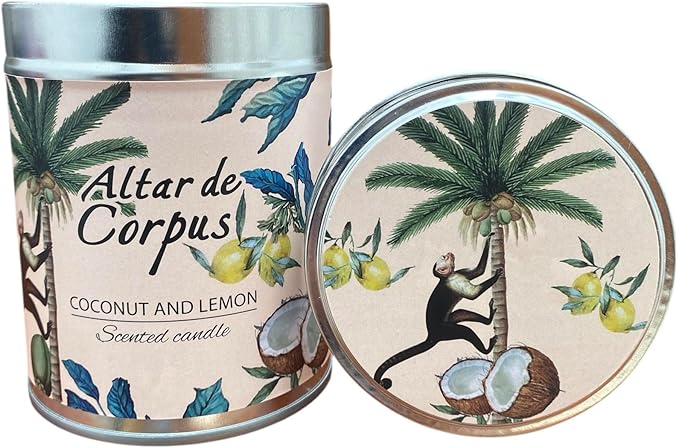 14 Oz Strong Scented Candles Long Lasting – Coconut Lemon Candle - High End Luxury Candles for Home - Cute Candles for Women - Soy Wax Premium Blend - Decorative Candle for Men Gifts