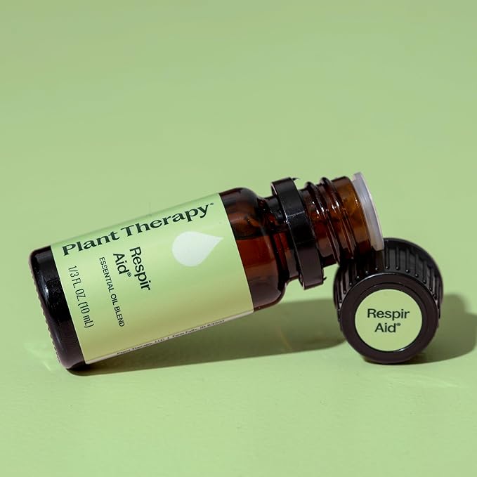 Plant Therapy Respir Aid Essential Oil Blend 10 mL (1/3 oz) Sinus, Airway and Congestion Clearing Oil Blend, 100% Pure, Undiluted, Natural Aromatherapy, Therapeutic Grade