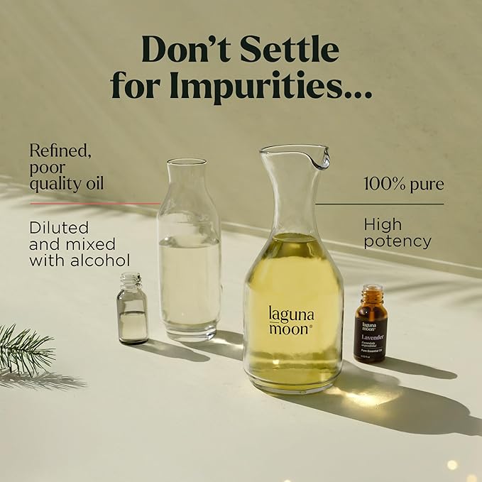 Lagunamoon Essential Oils Christmas Set - 6 Oils for Diffusers, Home Care, Candle Making Scents, Fragrance, Aromatherapy, Humidifiers, Gifts - Peppermint, Tea Tree, Lavender, Eucalyptus, Orange (10mL)