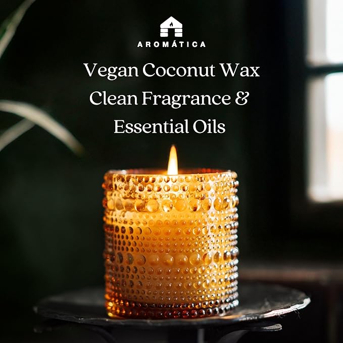 Bluecorn Aromática Scented Candle, The Woodsy Fragrance with Cedar, Balsam & Resinous Woods, Vegan Coconut Wax Candle, Long Lasting Candle for Home Decor, Gifts for Women & Men, American Made, 6 Oz