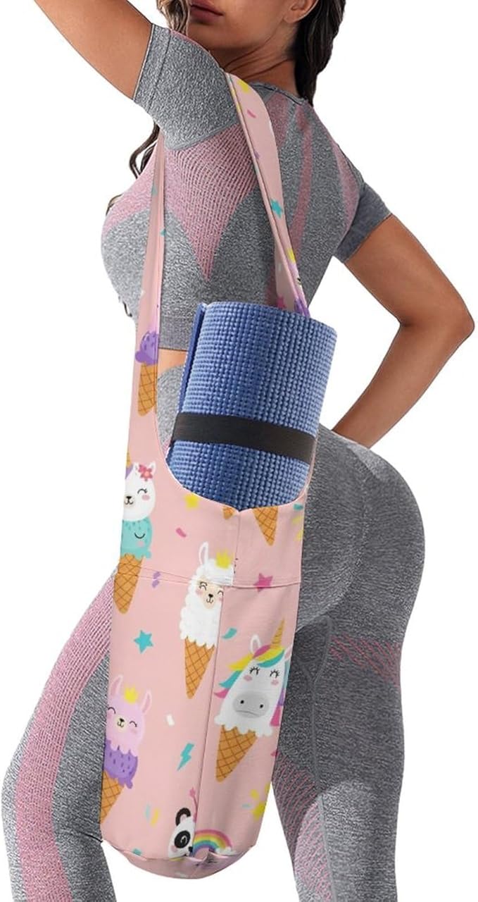 Meaudiwes Large Size Yoga Mat Bag with Long Strap, Yoga Mats Carrier Storage Bag, Exercise Mat Holder Accessories