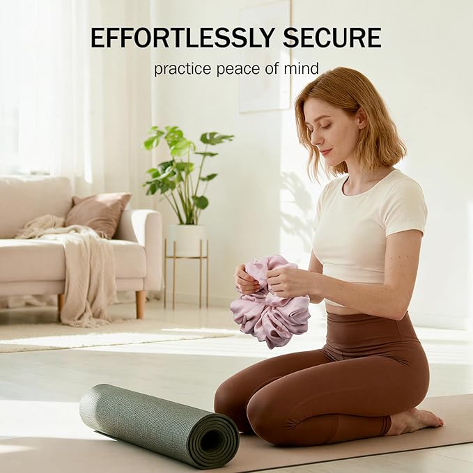 Slim Panda Yoga Mat Scrunchie,Style & Cute Mat Strap,Stretchable Velvet Fabric Fits All Standard Yoga Mats (mat not included)