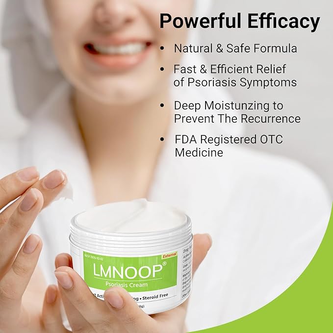 Psoriasis Cream, Maximum Strength Treatment Moisturizing Cream for Psoriasis, Dermatitis, Rash, Anti-Itch, Redness, Flaking, Scaling, Fast Acting Relief for Irritated, Dry Skin 3.53OZ